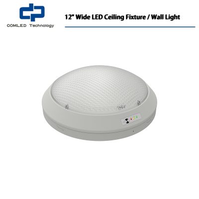 12" Wide LED Ceiling Fixture / Wall Light - 3000K & 2000 Lumens White Outdoor Lighting Ceiling