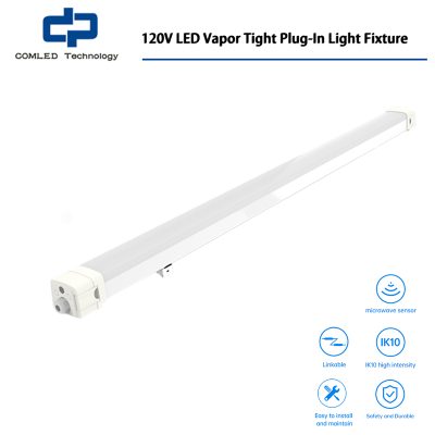 120V LED Vapor Tight Plug-In Light Fixture