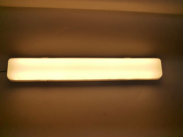 This is a picture of a 3000K color temperature LED batten light applied in a real environment.
