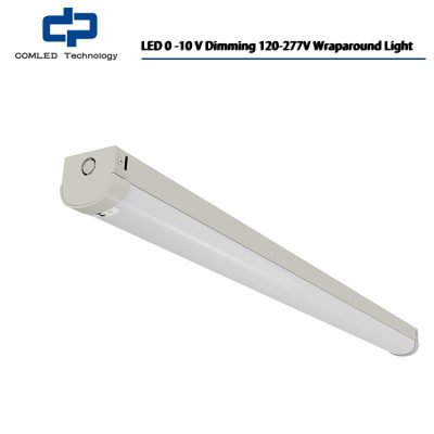 LED 0 -10 V Dimming 120-277V Wraparound Light Fixture, White Indoor Ceiling Lighting