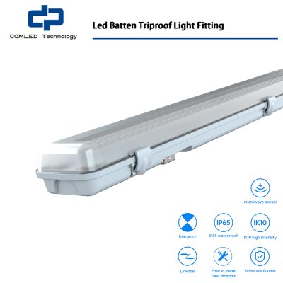 COMLED Led Batten Triproof Light Fitting, LED Parking Garage Lighting