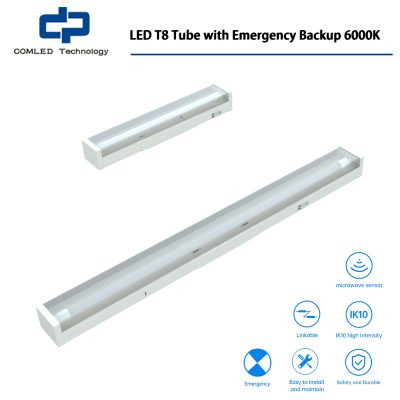 LED T8 Tube with Emergency Backup 6000K