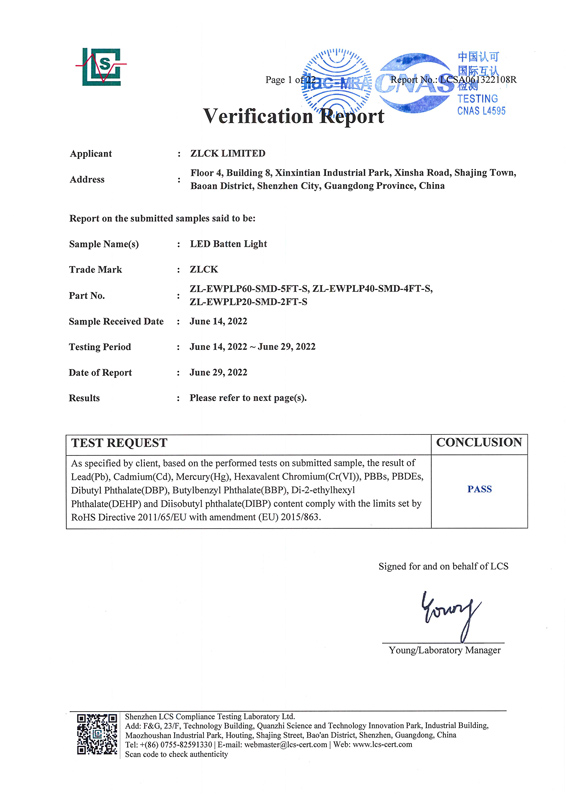 ROSH-LED LED Waterproof Fixtures ROSH-LED Batten Light