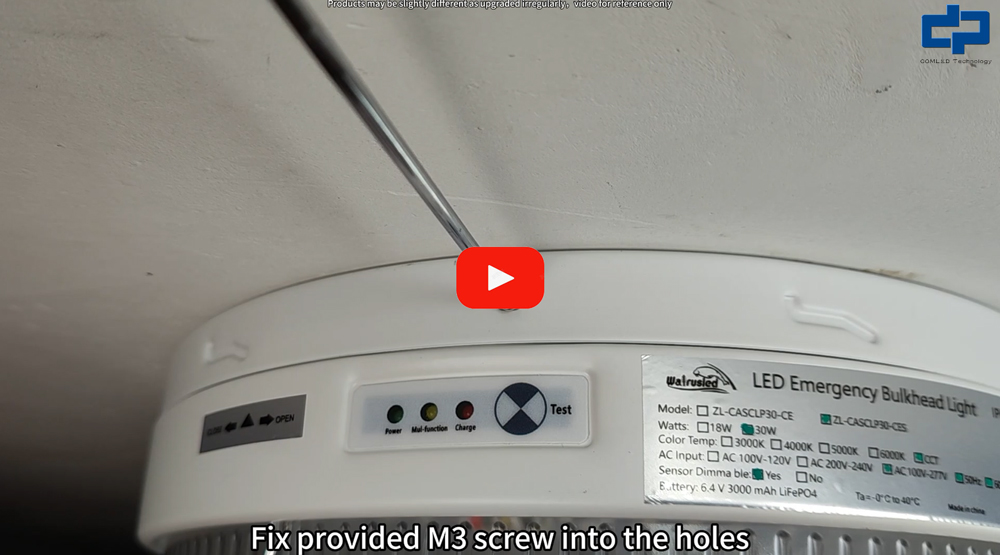 Waterproof LED Ceiling Light Installation Video